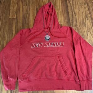 Champion New Mexico Lobos Hoodie Mens Medium Red NCAA College Sweatshirt Elite
